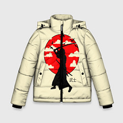 Куртка зимняя для мальчика Japan samurai, цвет: 3D-черный