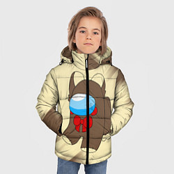 Куртка зимняя для мальчика AMONG US - Мишка, цвет: 3D-черный — фото 2