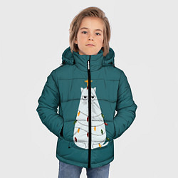 Куртка зимняя для мальчика Кото-ёлка, цвет: 3D-черный — фото 2