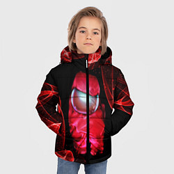 Куртка зимняя для мальчика AMONG US - КРАСНЫЙ, цвет: 3D-светло-серый — фото 2