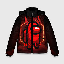 Куртка зимняя для мальчика AMONG US IMPOSTOR, цвет: 3D-красный