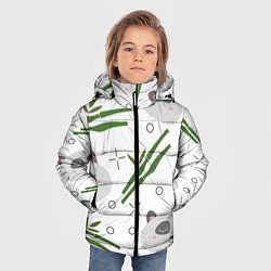 Куртка зимняя для мальчика Панда с бамбуком, цвет: 3D-черный — фото 2