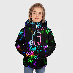 Куртка зимняя для мальчика Among Us New Year, цвет: 3D-черный — фото 2