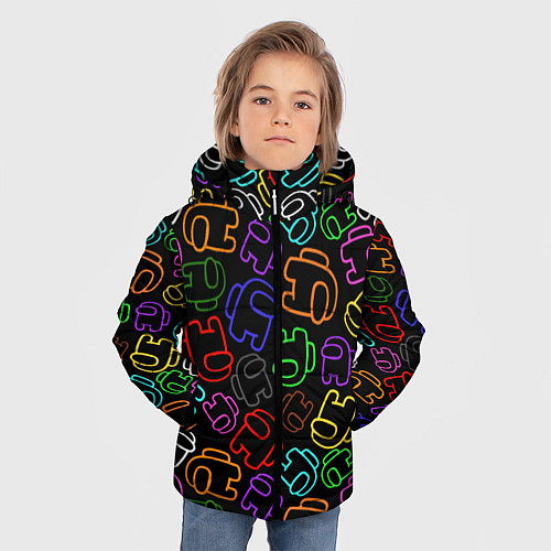 Зимняя куртка для мальчика AMONG US NEON / 3D-Светло-серый – фото 3