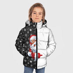 Куртка зимняя для мальчика Дедушка Мороз, цвет: 3D-черный — фото 2