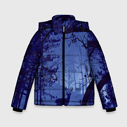 Куртка зимняя для мальчика ЛЕС, цвет: 3D-черный