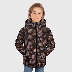 Куртка зимняя для мальчика Кофейные зёрна, цвет: 3D-черный — фото 2