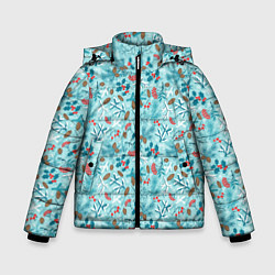 Куртка зимняя для мальчика Зимний Лес, цвет: 3D-черный