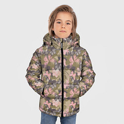 Куртка зимняя для мальчика Камуфляж с бабочками, цвет: 3D-черный — фото 2