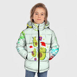 Куртка зимняя для мальчика Новогодние Авокадо, цвет: 3D-светло-серый — фото 2