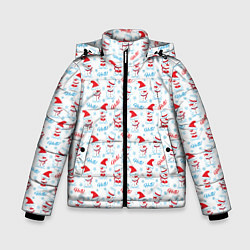 Куртка зимняя для мальчика Снеговики, цвет: 3D-черный