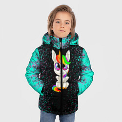 Куртка зимняя для мальчика Единорог, цвет: 3D-красный — фото 2