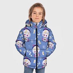 Куртка зимняя для мальчика Genshin Impact, цвет: 3D-светло-серый — фото 2