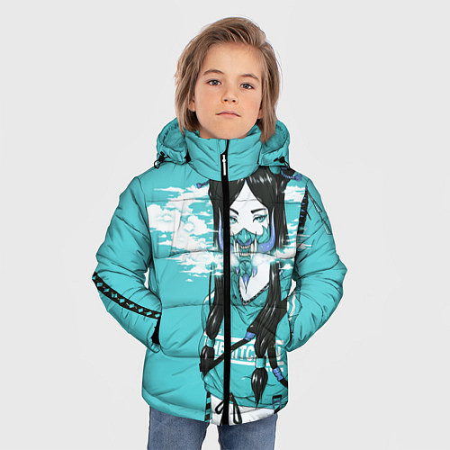 Зимняя куртка для мальчика Самурай / 3D-Светло-серый – фото 3