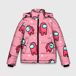 Куртка зимняя для мальчика Among Us - Розовый цвет, цвет: 3D-красный