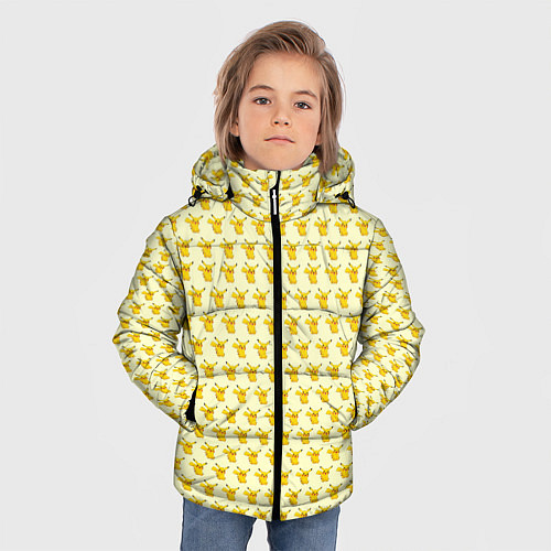 Зимняя куртка для мальчика Пикачу / 3D-Светло-серый – фото 3