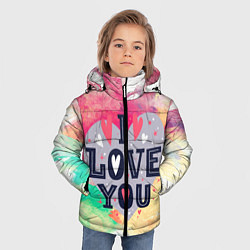 Куртка зимняя для мальчика Love, цвет: 3D-черный — фото 2