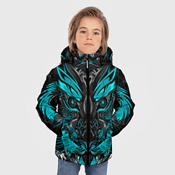 Куртка зимняя для мальчика Абстракция тигр, цвет: 3D-черный — фото 2
