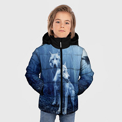 Куртка зимняя для мальчика Волки, цвет: 3D-красный — фото 2