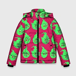 Куртка зимняя для мальчика Моб Психо 100, цвет: 3D-черный