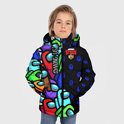 Куртка зимняя для мальчика Among Us Brawl Stars, цвет: 3D-красный — фото 2