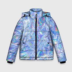 Куртка зимняя для мальчика 3d ice glitch, цвет: 3D-черный