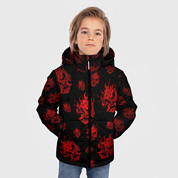 Куртка зимняя для мальчика RED SAMURAI PATTERN, цвет: 3D-черный — фото 2