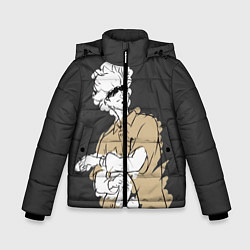 Куртка зимняя для мальчика Годжо Магическая Битва, цвет: 3D-светло-серый