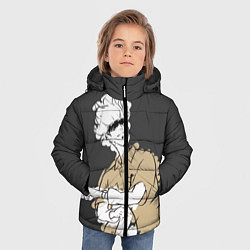 Куртка зимняя для мальчика Годжо Магическая Битва, цвет: 3D-черный — фото 2