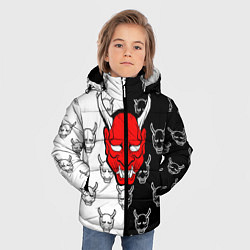 Куртка зимняя для мальчика DEMON BLACKWHITE 2, цвет: 3D-красный — фото 2