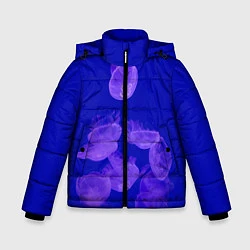 Куртка зимняя для мальчика Медузы в синей глубине, цвет: 3D-черный