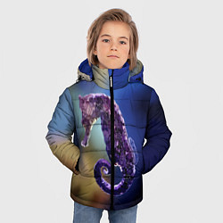 Куртка зимняя для мальчика Морской конёк, цвет: 3D-черный — фото 2