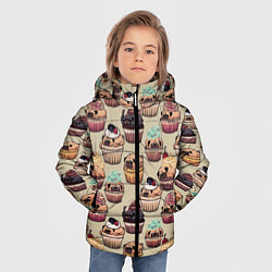 Куртка зимняя для мальчика Мопсы - Кексики, цвет: 3D-красный — фото 2
