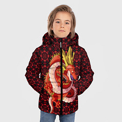 Куртка зимняя для мальчика Шар дракона, цвет: 3D-черный — фото 2