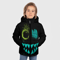 Куртка зимняя для мальчика Неоновый Монстр, цвет: 3D-черный — фото 2
