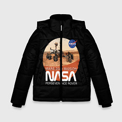 Куртка зимняя для мальчика NASA - Perseverance, цвет: 3D-черный