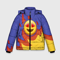 Куртка зимняя для мальчика Ты горишь как огонь v1, цвет: 3D-черный