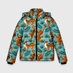 Зимняя куртка для мальчика Рычащие Тигры Паттерн