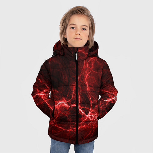 Зимняя куртка для мальчика Разряд Молний / 3D-Светло-серый – фото 3
