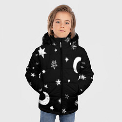 Куртка зимняя для мальчика Звездное небо, цвет: 3D-светло-серый — фото 2