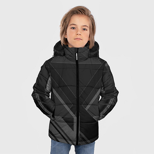 Зимняя куртка для мальчика Хромированная Сталь / 3D-Светло-серый – фото 3
