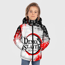 Куртка зимняя для мальчика КЛИНОК, РАССЕКАЮЩИЙ ДЕМОНОВ, цвет: 3D-красный — фото 2
