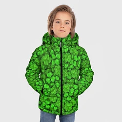 Куртка зимняя для мальчика Зелёный клевер, цвет: 3D-черный — фото 2