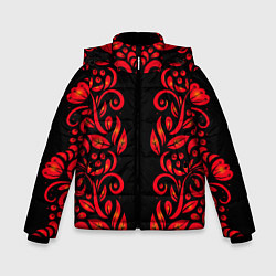 Куртка зимняя для мальчика ХОХЛОМА, цвет: 3D-черный