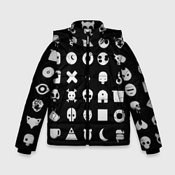 Куртка зимняя для мальчика Любовь смерть и роботы, цвет: 3D-черный
