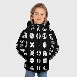 Куртка зимняя для мальчика Любовь смерть и роботы, цвет: 3D-черный — фото 2