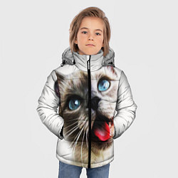 Куртка зимняя для мальчика Котик, цвет: 3D-красный — фото 2