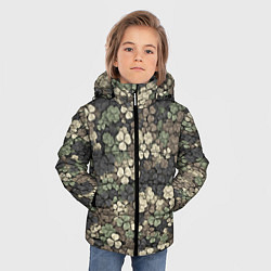 Куртка зимняя для мальчика Камуфляж с клевером, цвет: 3D-черный — фото 2