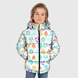 Куртка зимняя для мальчика GENSHIN IMPACT ЭМБЛЕМЫ, цвет: 3D-черный — фото 2
