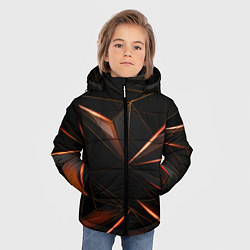 Куртка зимняя для мальчика Геометрическая Абстракция, цвет: 3D-черный — фото 2
